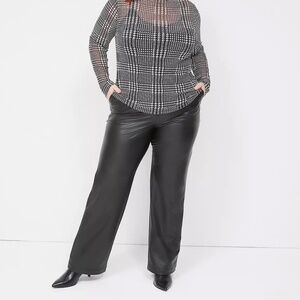 NWOT Lane Bryant Sheer Houndstooth Top